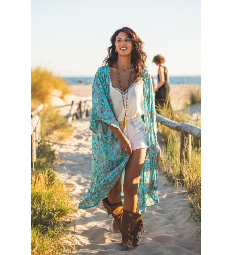 Kimono ENZO turquesa 2