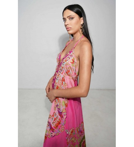 LUCÍA VESTIDO ESTAMPADO FLORES ROSA