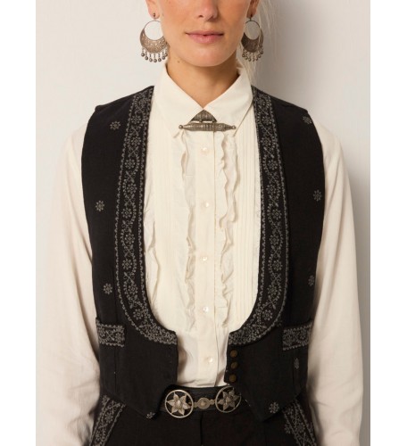 Chaleco Lupita - Charro Negro