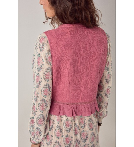 Chaleco Mia Peonia rosa 2